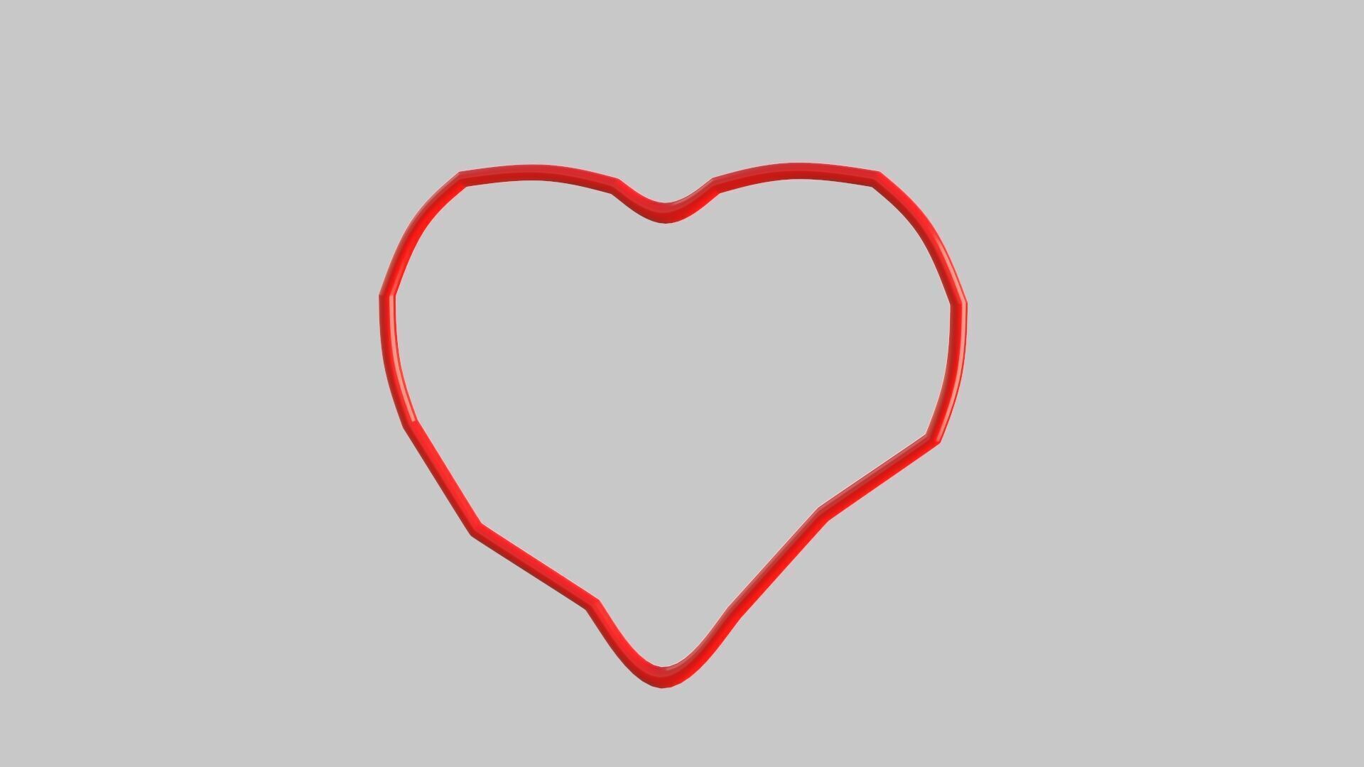 Heart icon v 32 3D model_4