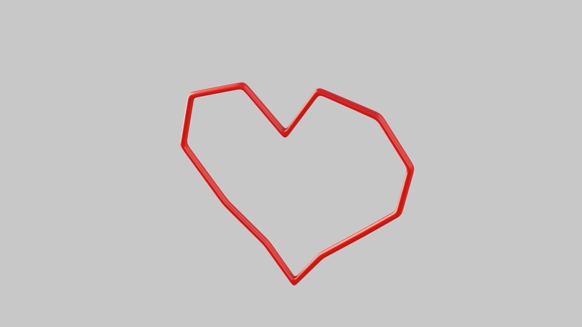 Heart icon v 33 3D model_5