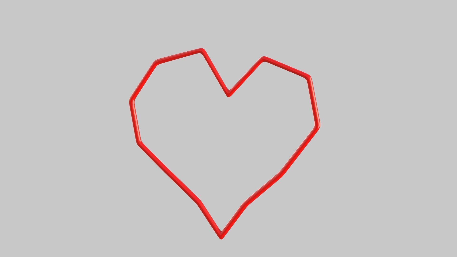 Heart icon v 33 3D model_4