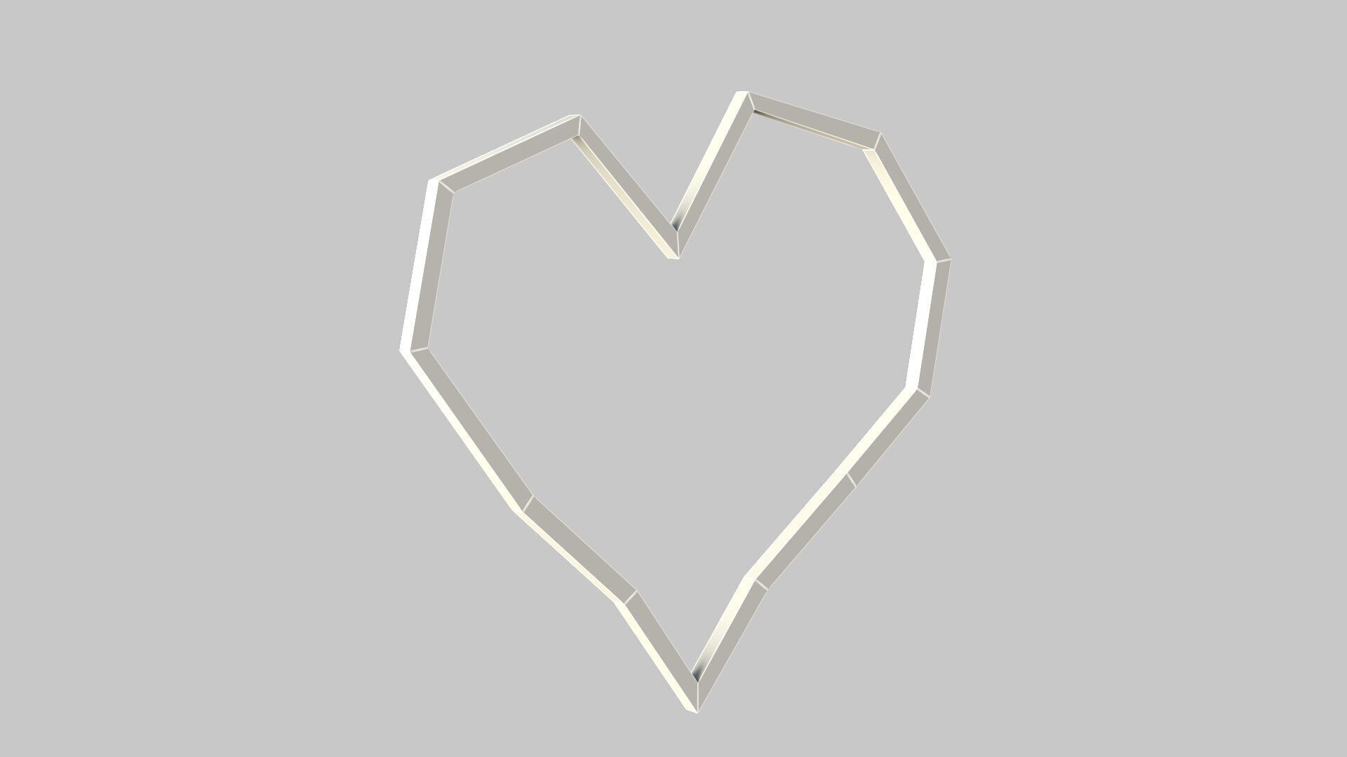 Heart icon v 33 3D model_9