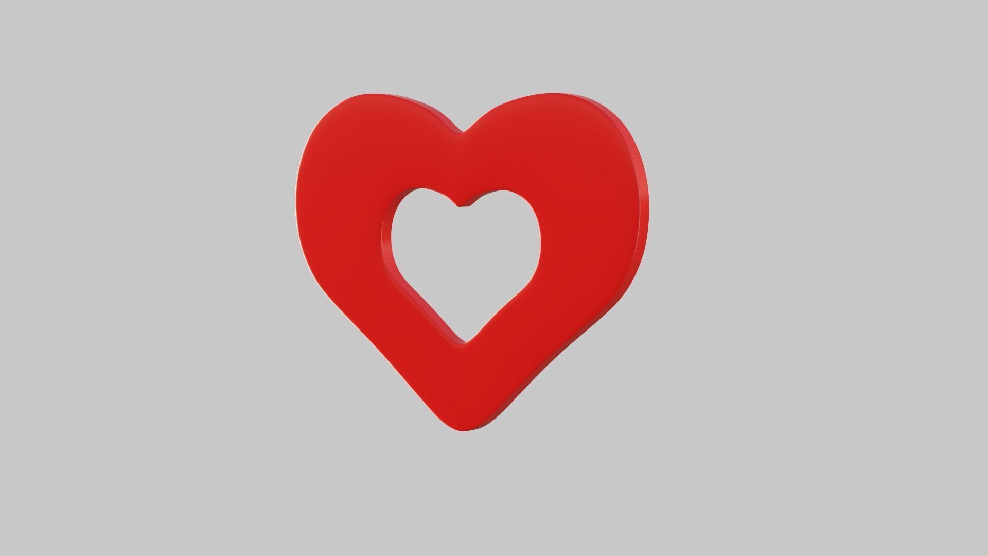Heart icon v 16 3D model_2