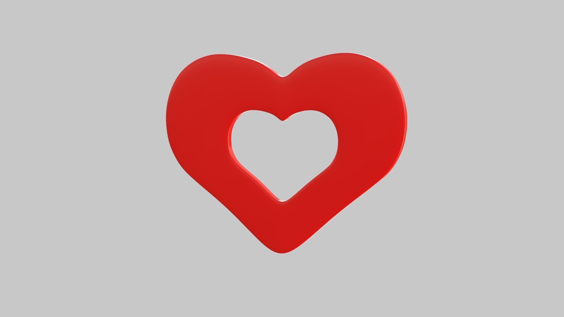 Heart icon v 16 3D model_4