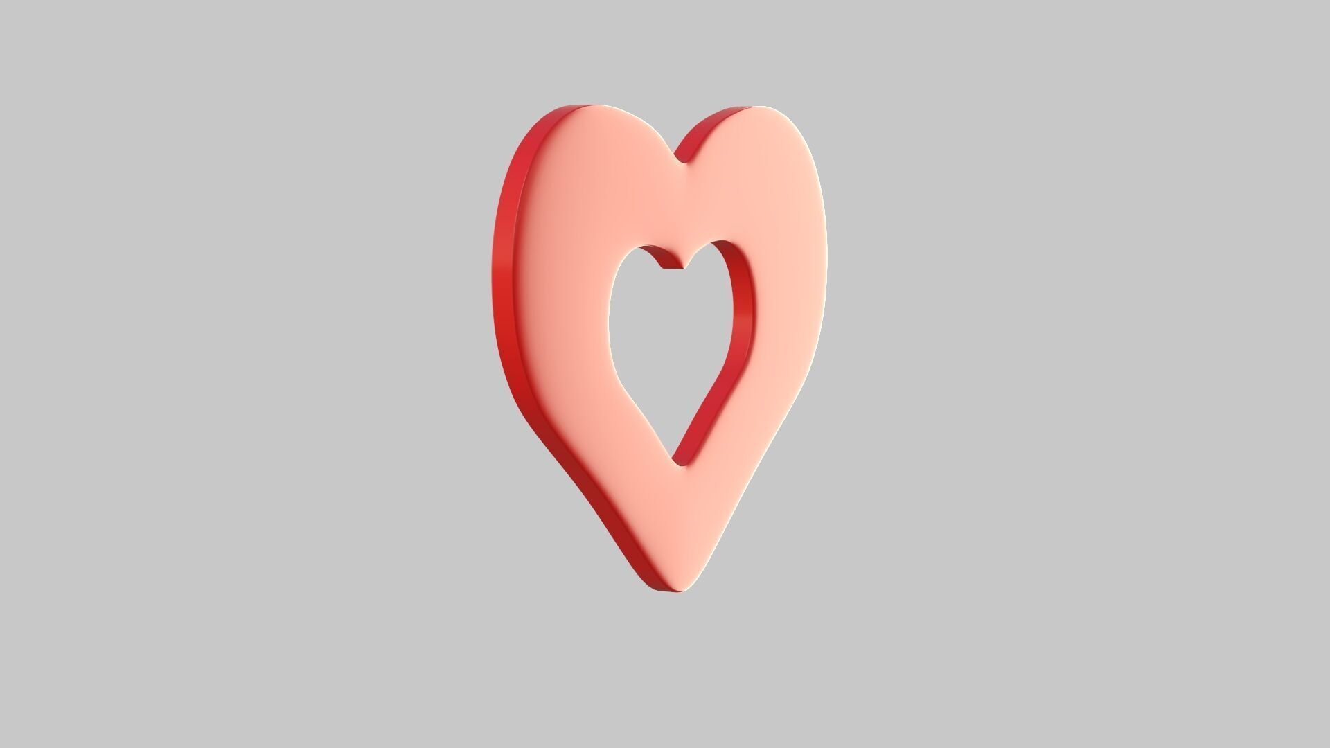 Heart icon v 16 3D model_3