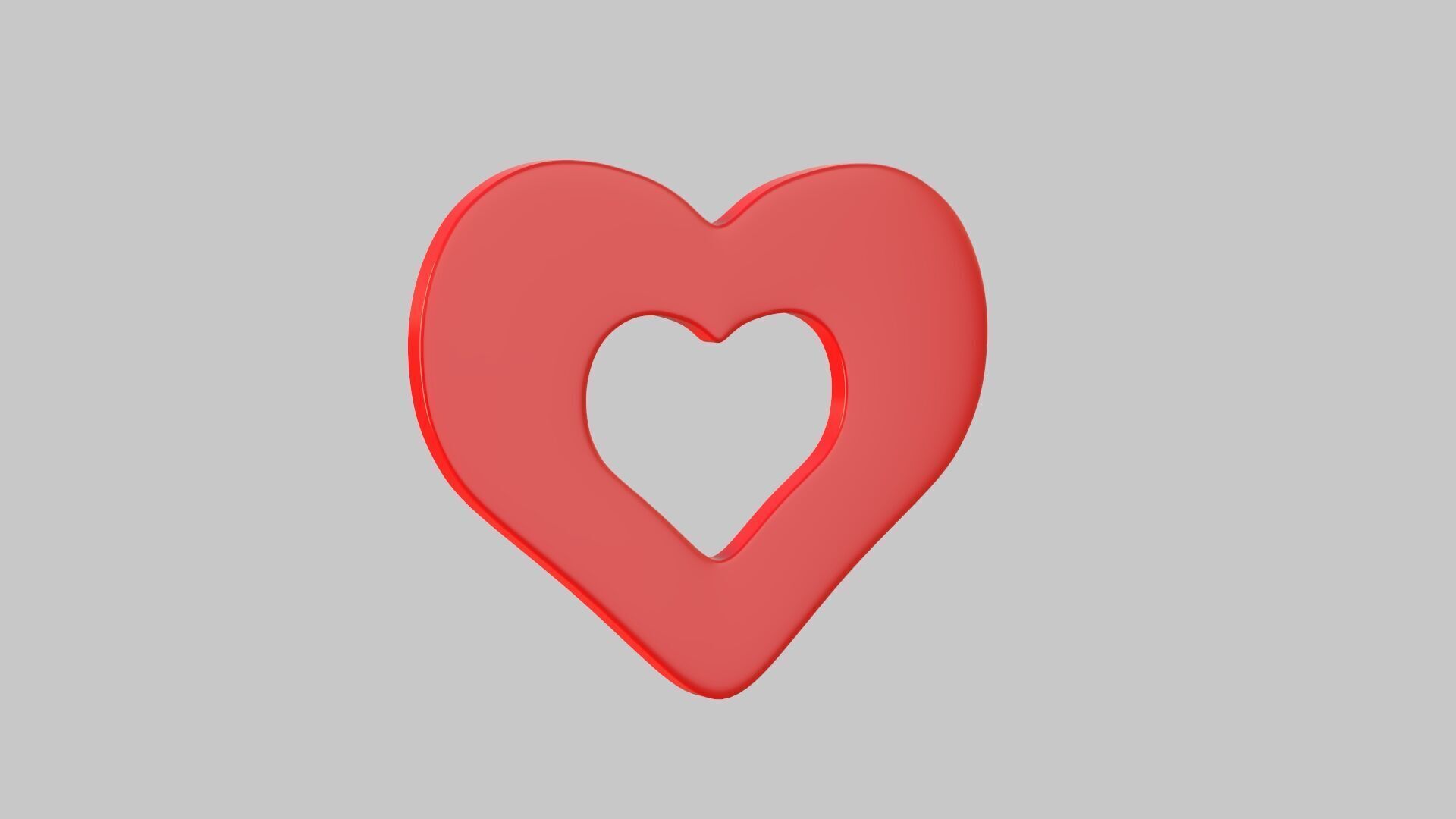Heart icon v 16 3D model_1