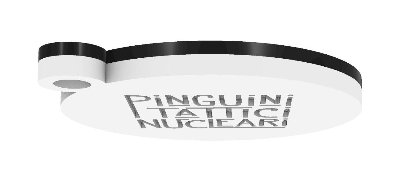 PINGUINI TATTICI NUCLEARI ciondolo portachiavi PENDANT KEYCHAIN 3D print model_3