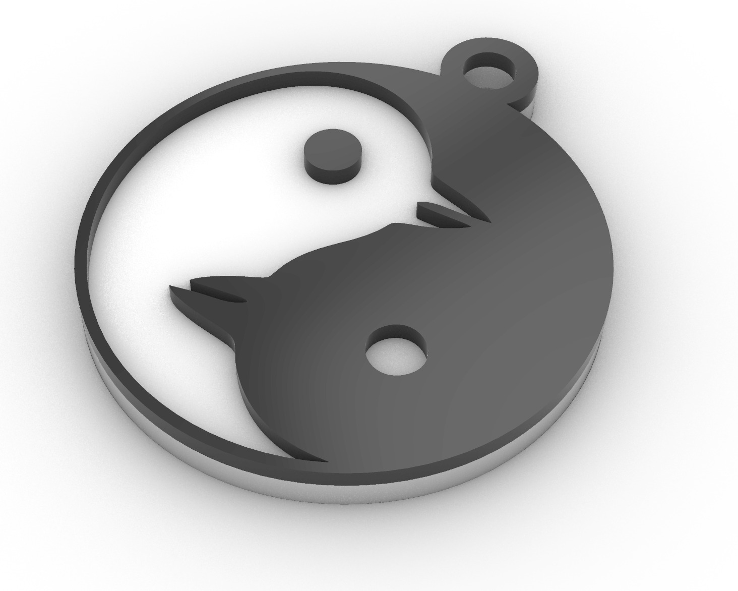 PINGUINI TATTICI NUCLEARI ciondolo portachiavi PENDANT KEYCHAIN 3D print model_4