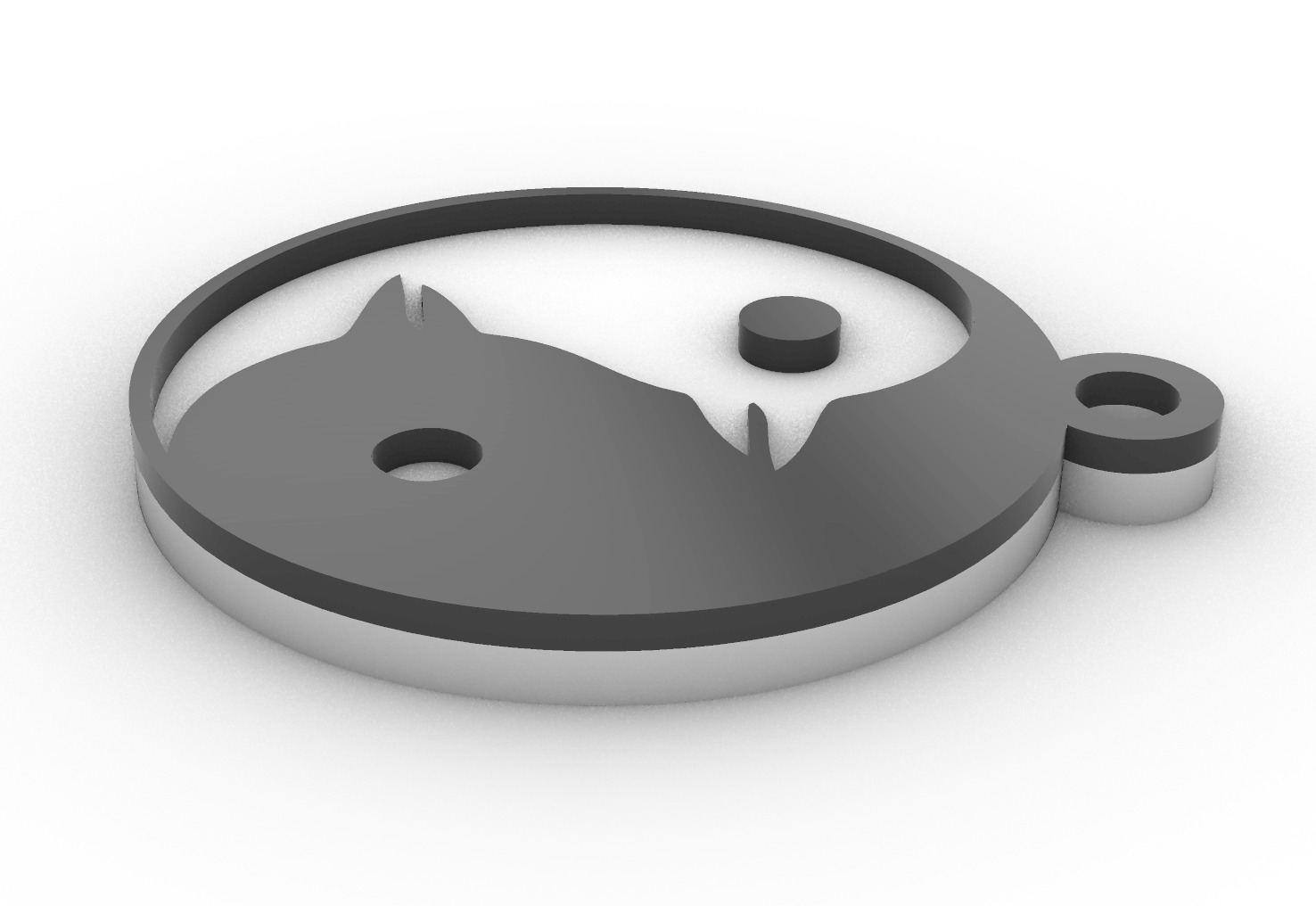 PINGUINI TATTICI NUCLEARI ciondolo portachiavi PENDANT KEYCHAIN 3D print model_1