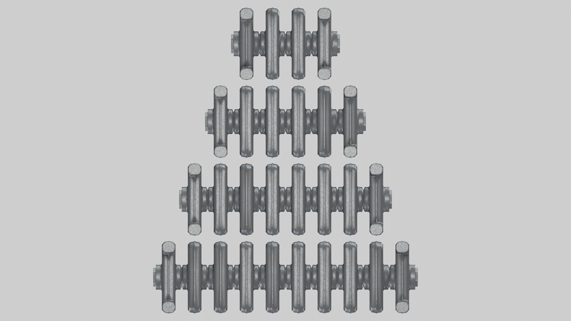 Classic Cast Iron Radiator 4C Collection 3D model_5