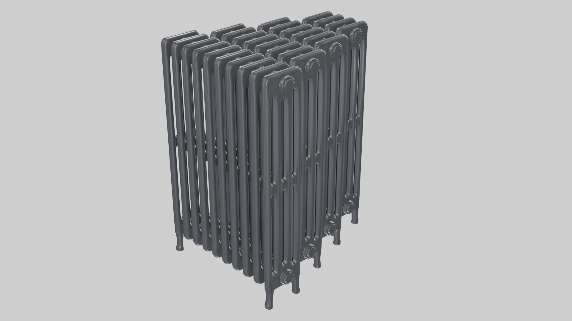 Classic Cast Iron Radiator 4C Collection 3D model_1