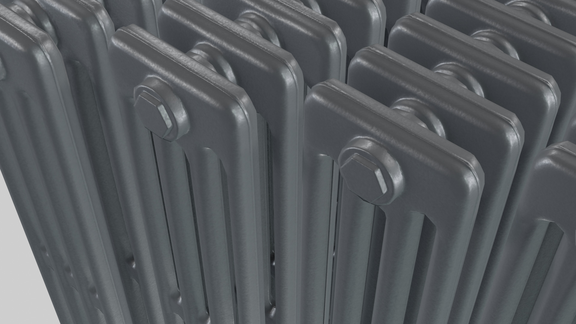 Classic Cast Iron Radiator 4C Collection 3D model_3