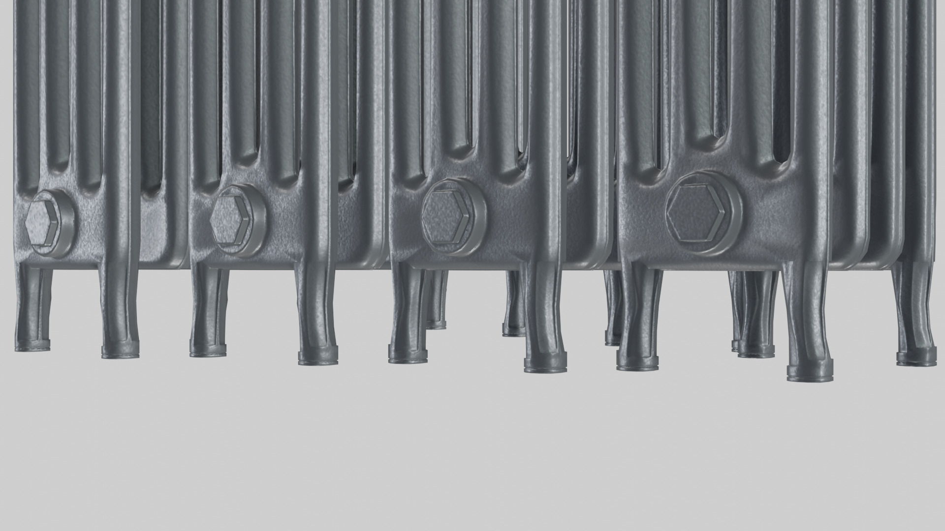 Classic Cast Iron Radiator 4C Collection 3D model_4