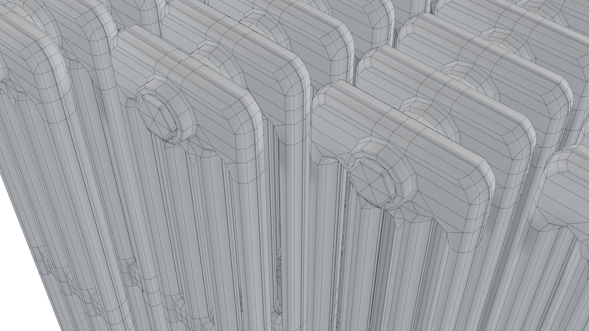 Classic Cast Iron Radiator 4C Collection 3D model_7