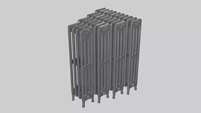 Classic Cast Iron Radiator 4C Collection 3D model
