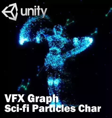 Unity VFX Graph - Sci-fi Particles Char and BG 3D model