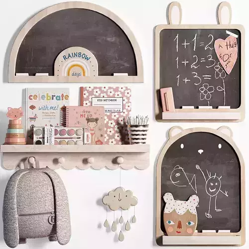 Vertbaudet Chalkboard and Decorative Set for Teenagers and Kids
