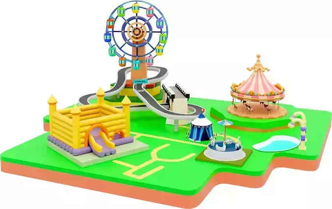 Amusement park New 3d model