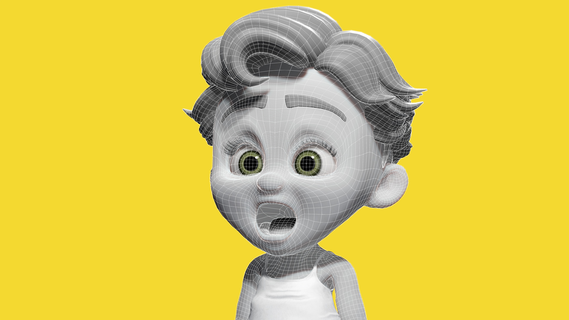 Free Toon Child Stylized Cartoon Kid Rigged Baby Character Free low-poly 3D model_3
