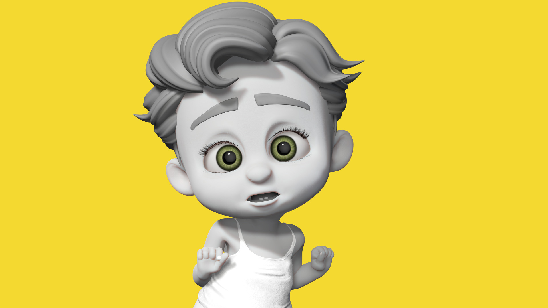 Free Toon Child Stylized Cartoon Kid Rigged Baby Character Free low-poly 3D model_1