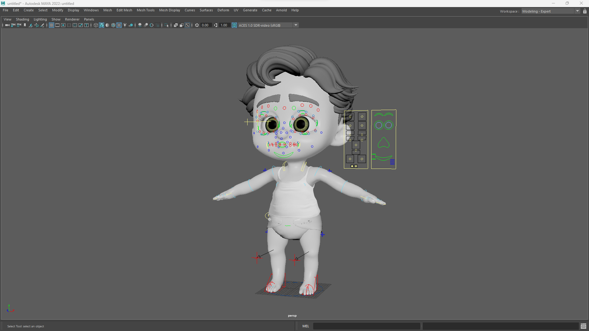Free Toon Child Stylized Cartoon Kid Rigged Baby Character Free low-poly 3D model_19