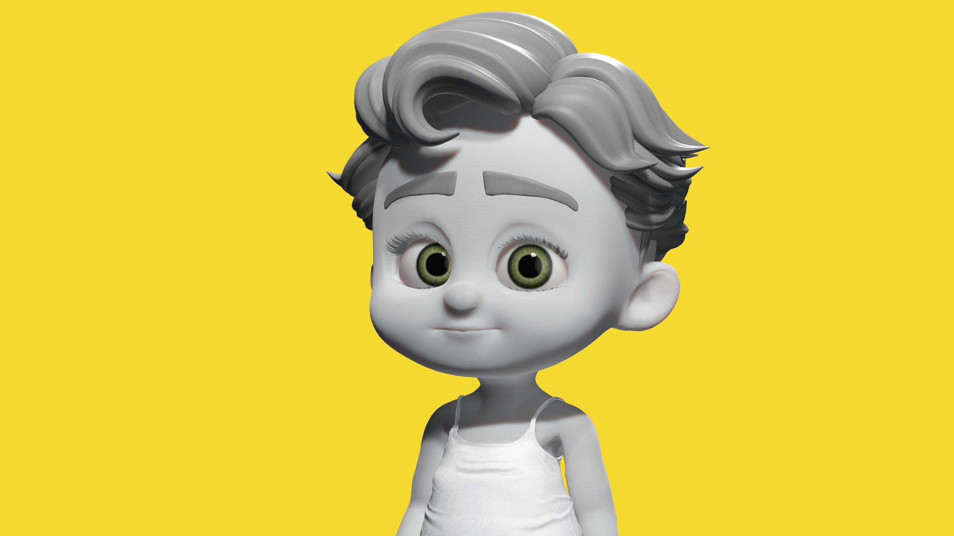 Free Toon Child Stylized Cartoon Kid Rigged Baby Character Free low-poly 3D model_7