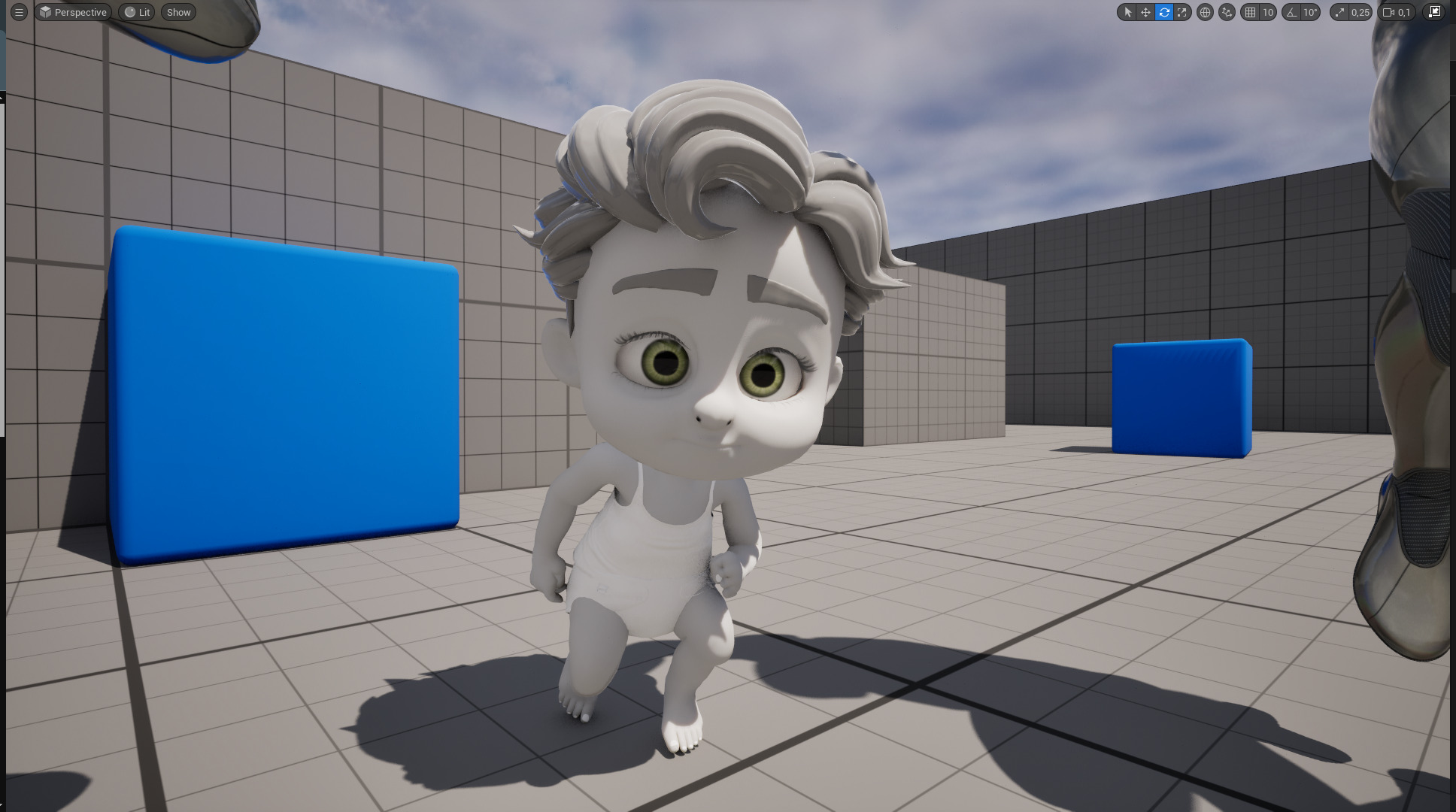 Free Toon Child Stylized Cartoon Kid Rigged Baby Character Free low-poly 3D model_24