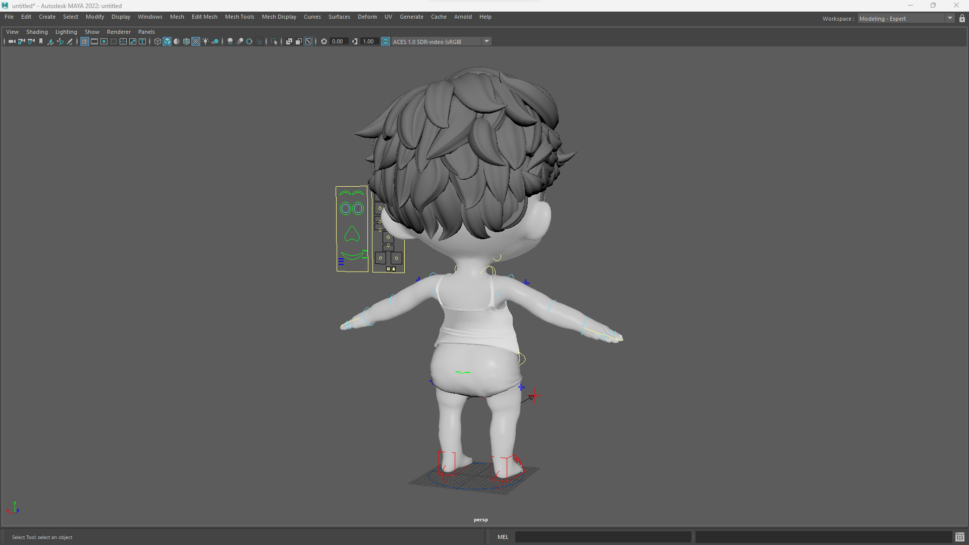 Free Toon Child Stylized Cartoon Kid Rigged Baby Character Free low-poly 3D model_21