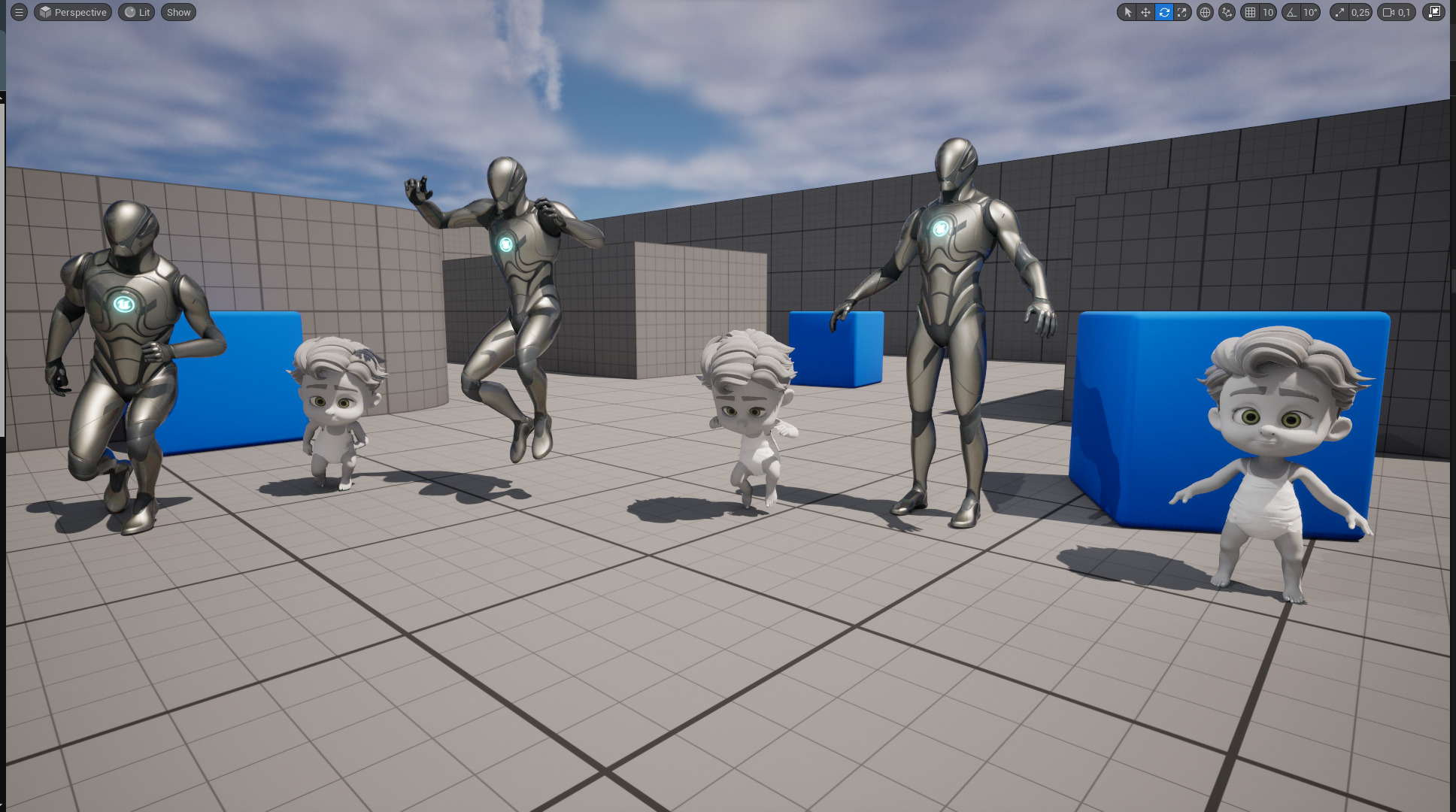 Free Toon Child Stylized Cartoon Kid Rigged Baby Character Free low-poly 3D model_23