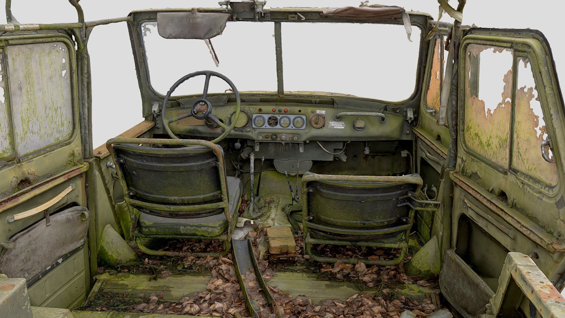 Wrecks of military vehicles - package 01 3D model_10