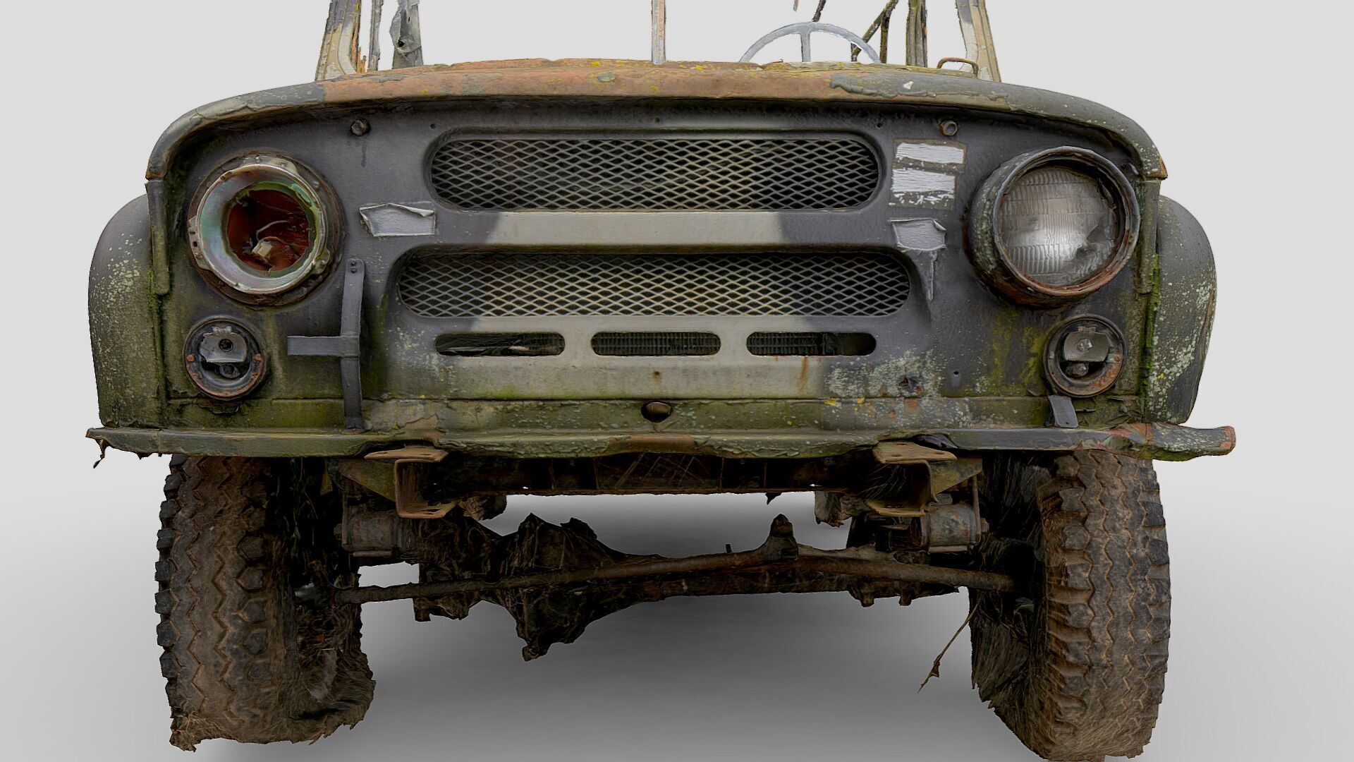 Wrecks of military vehicles - package 01 3D model_8