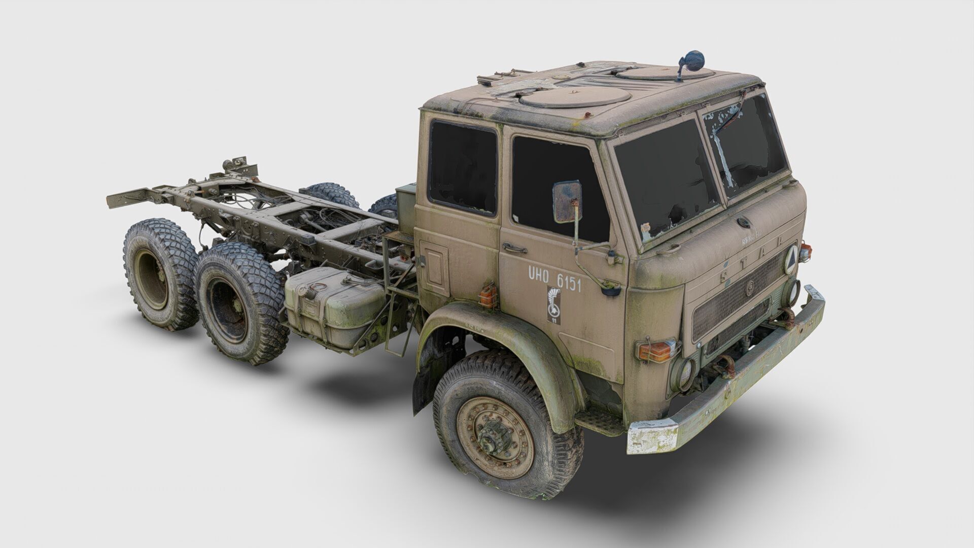 Wrecks of military vehicles - package 01 3D model_15