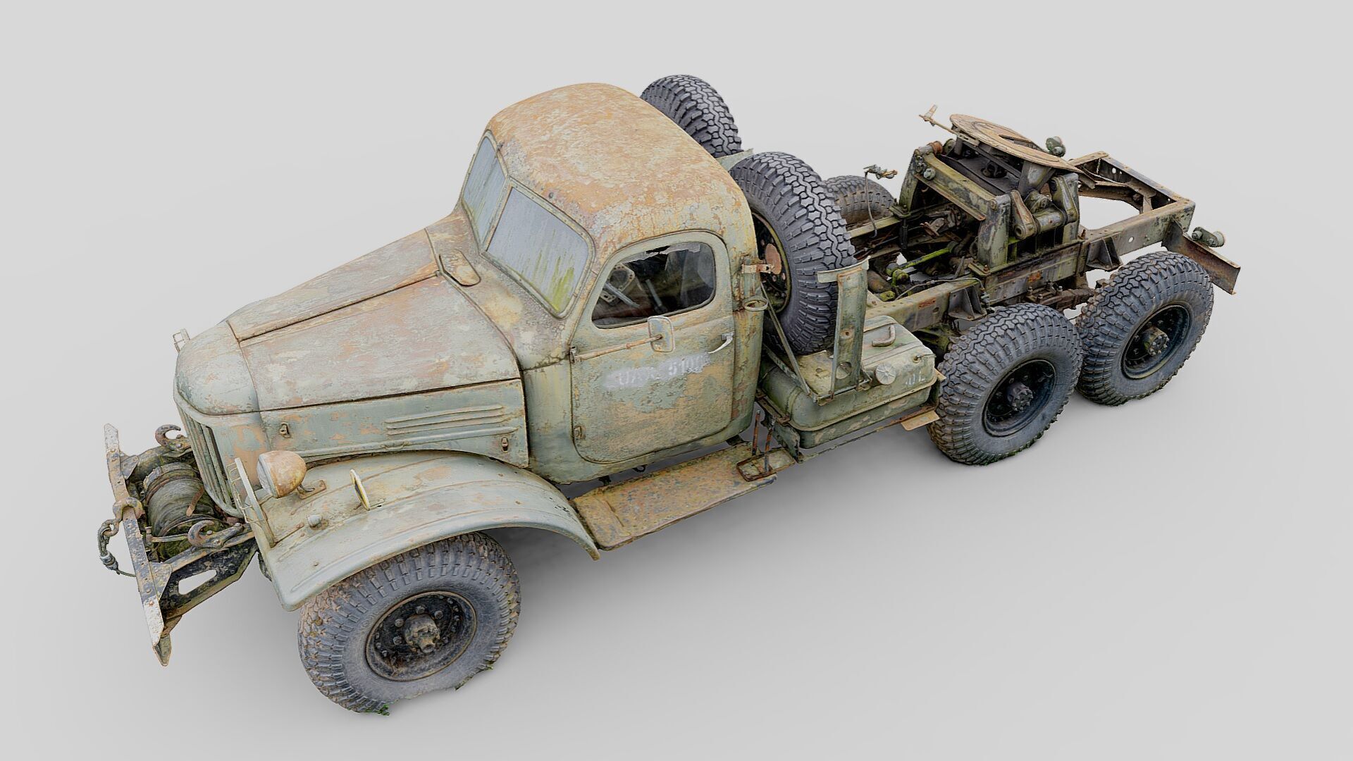 Wrecks of military vehicles - package 01 3D model_11