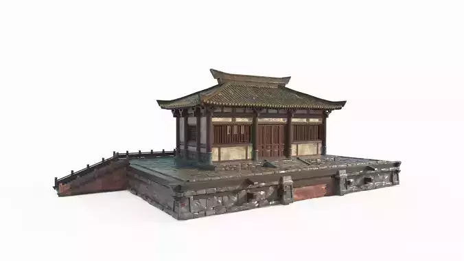 Asian ancient architecture small palace 3D model