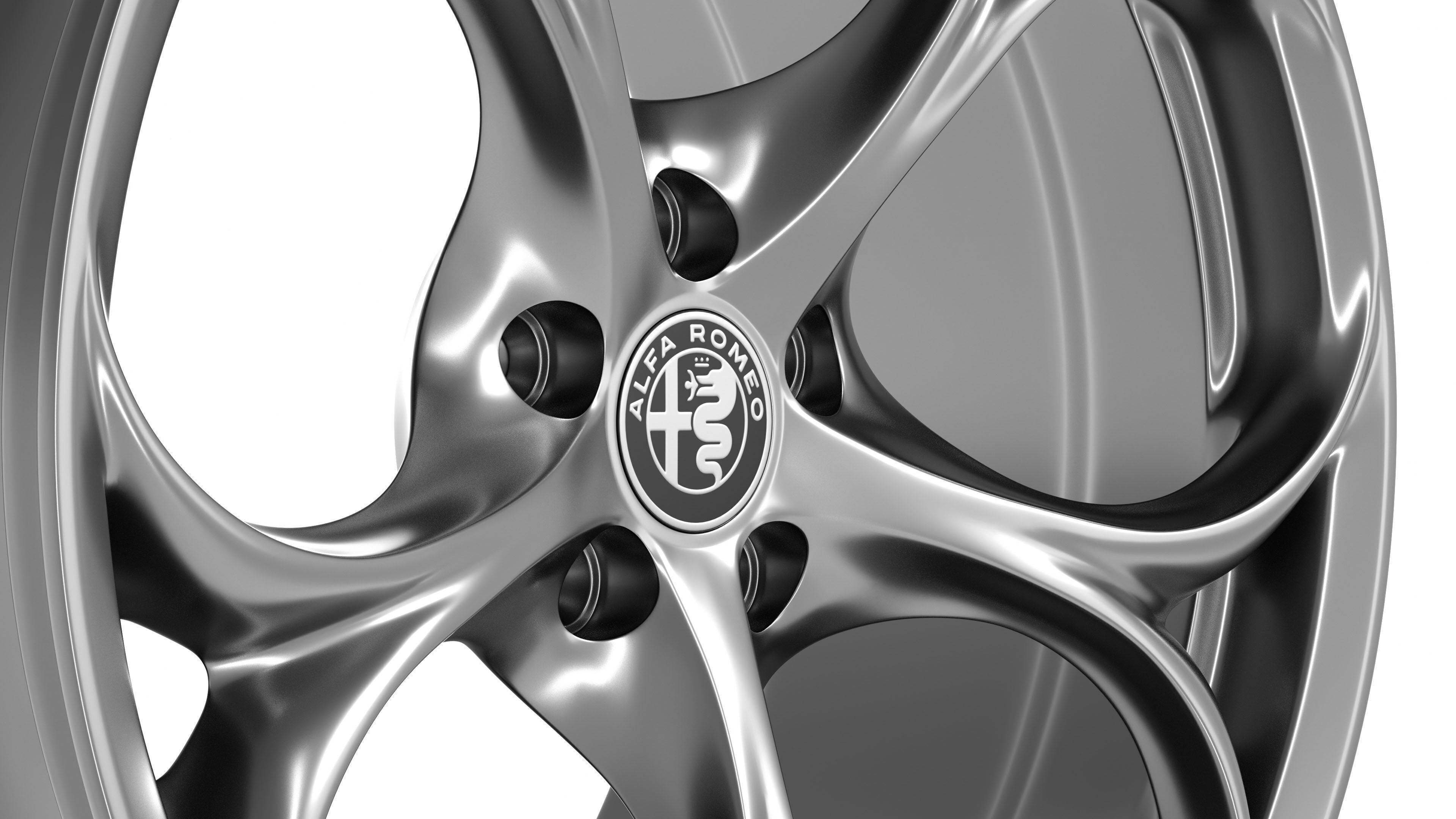 Alfa Romeo Giulia rim Low-poly 3D model_9