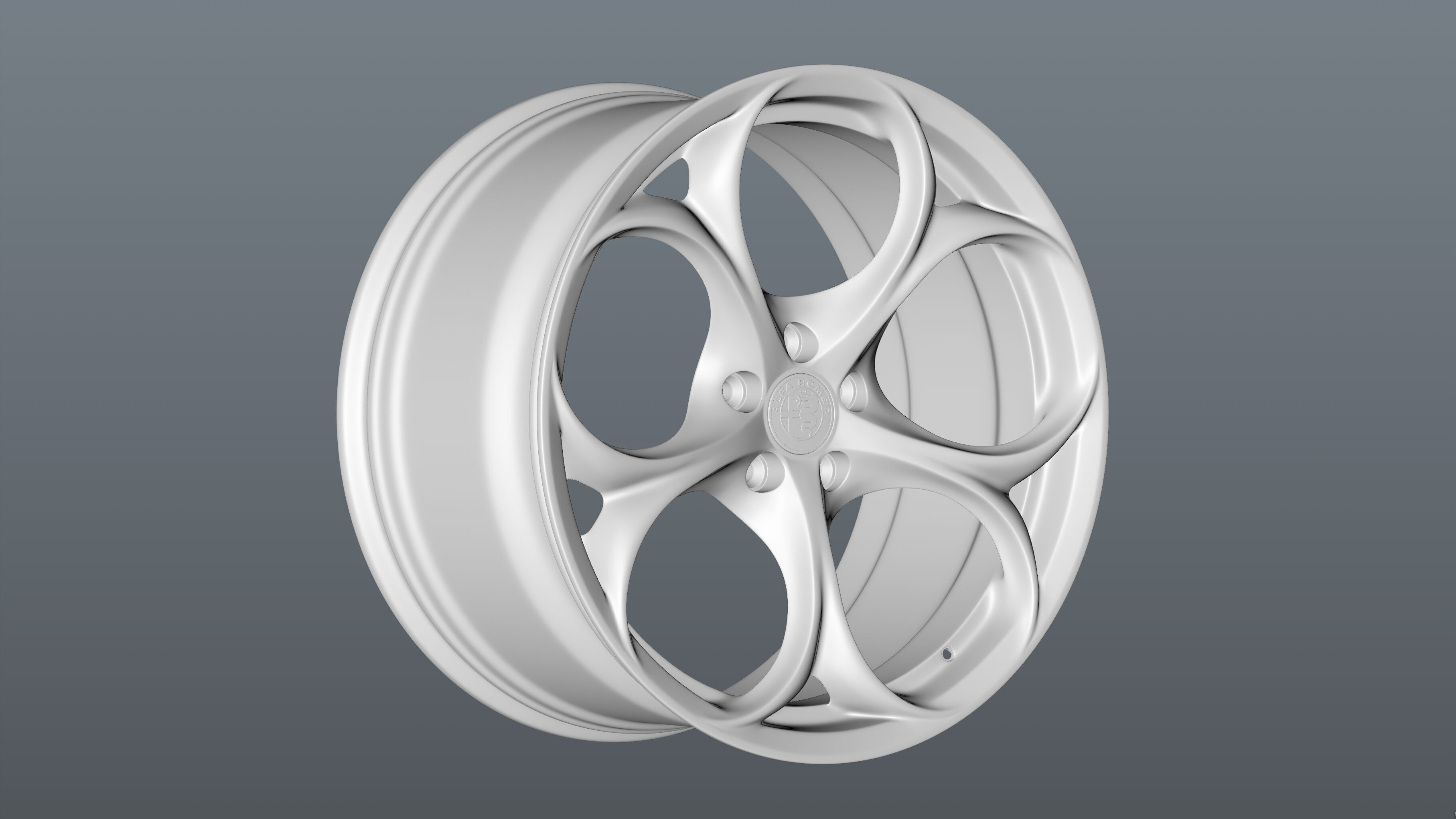 Alfa Romeo Giulia rim Low-poly 3D model_13