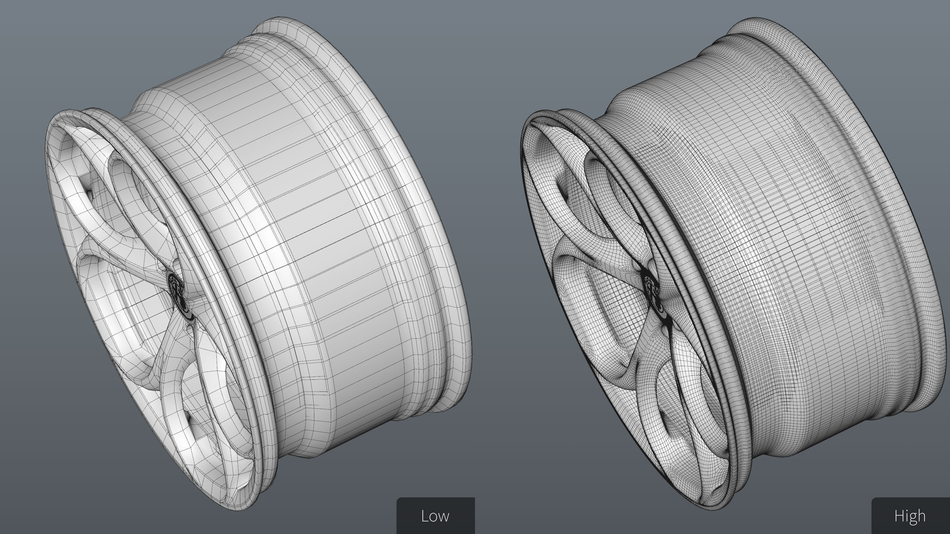 Alfa Romeo Giulia rim Low-poly 3D model_30