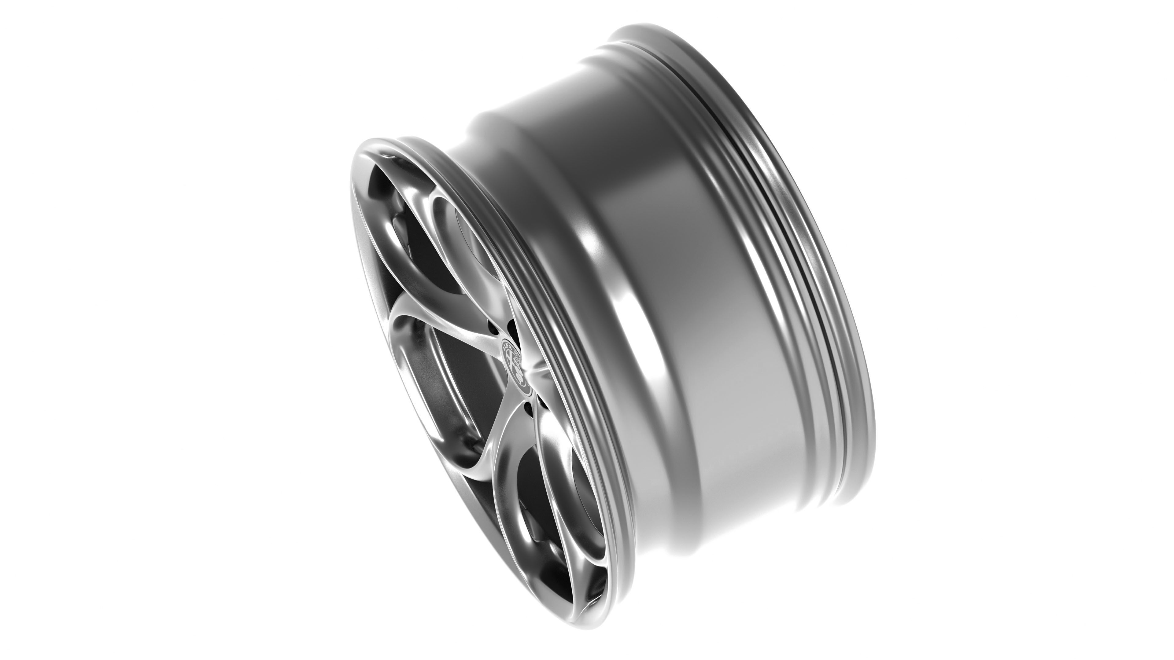 Alfa Romeo Giulia rim Low-poly 3D model_6