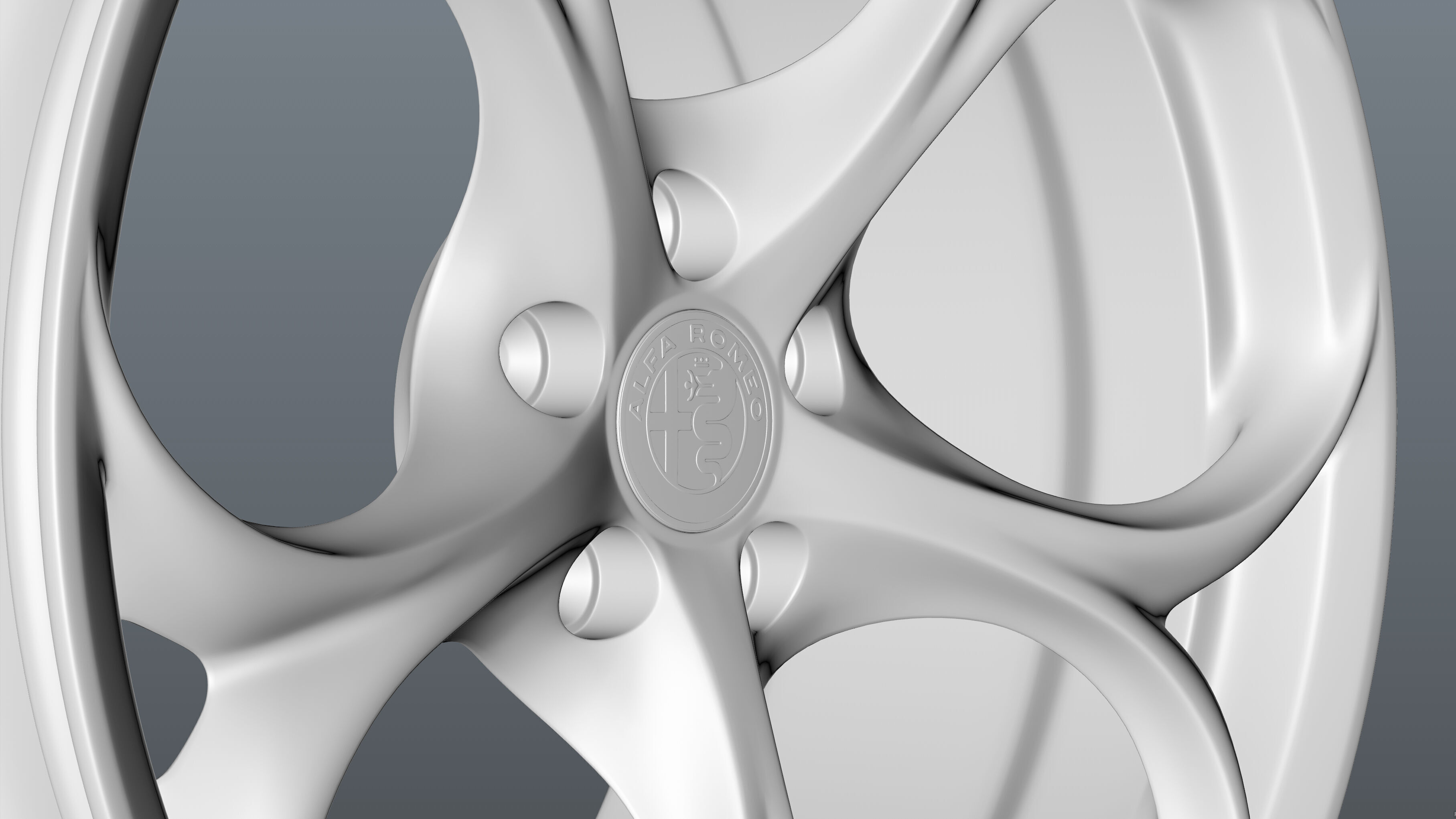 Alfa Romeo Giulia rim Low-poly 3D model_21