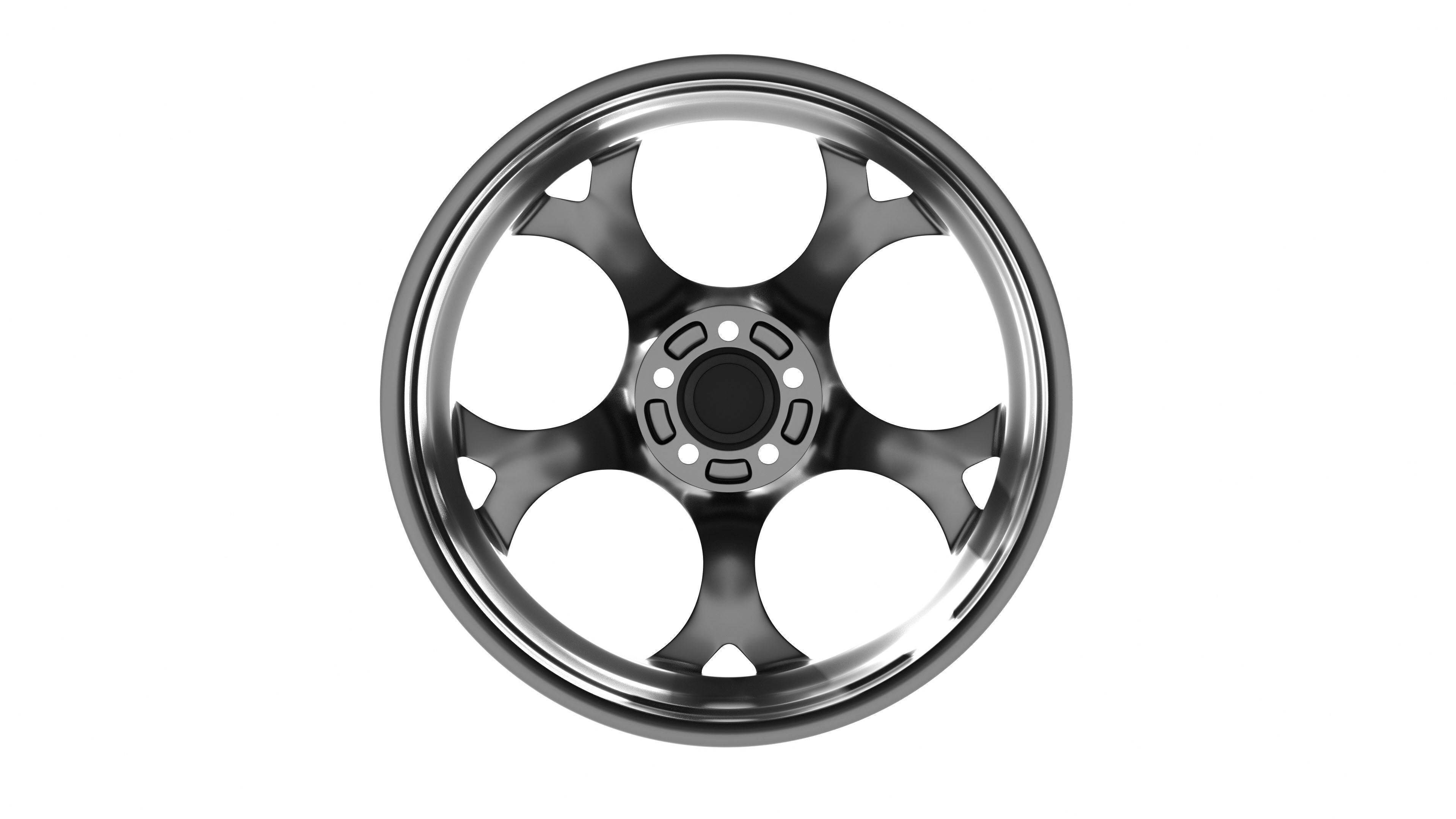 Alfa Romeo Giulia rim Low-poly 3D model_5