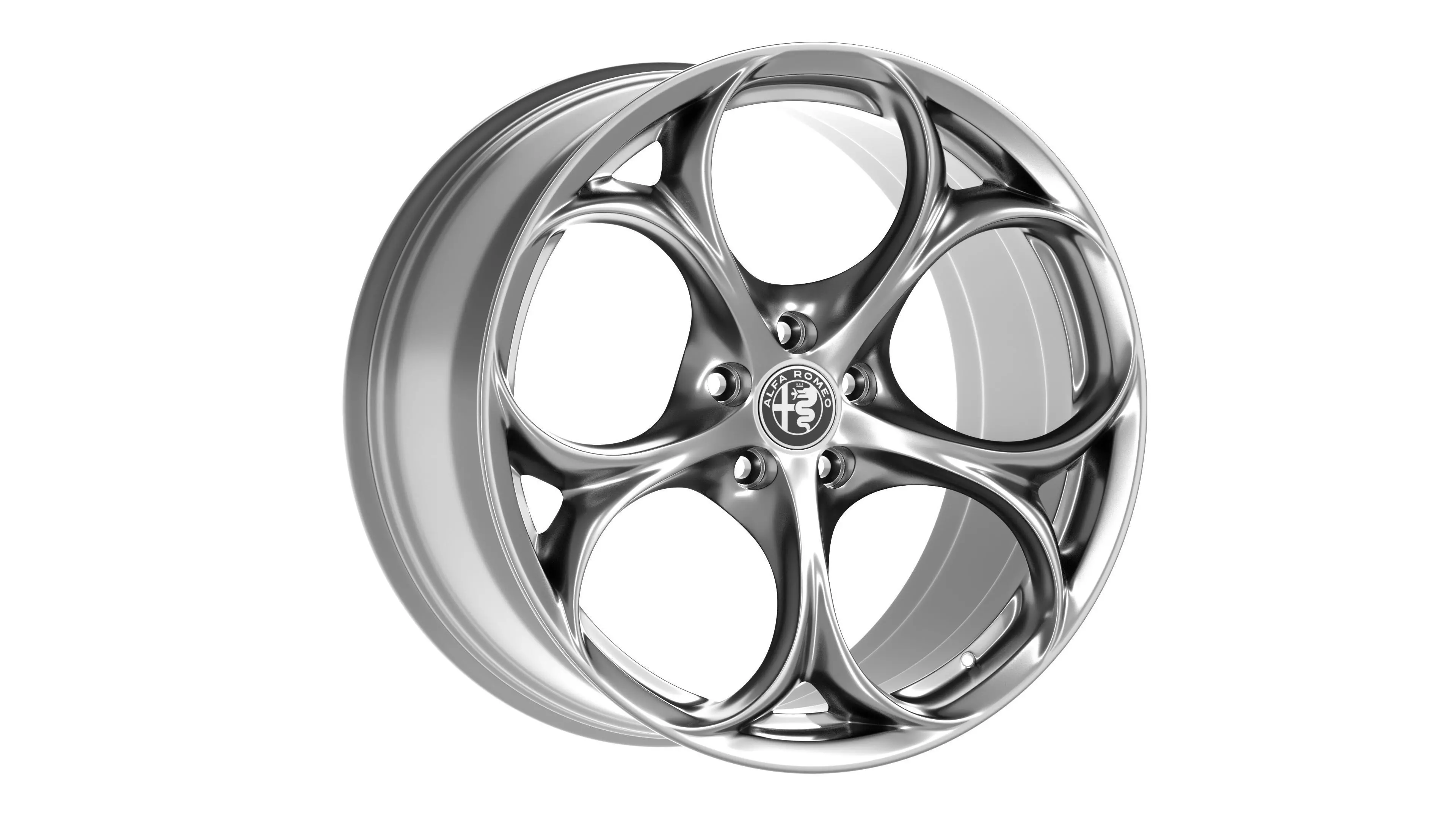 Alfa Romeo Giulia rim Low-poly 3D model_0