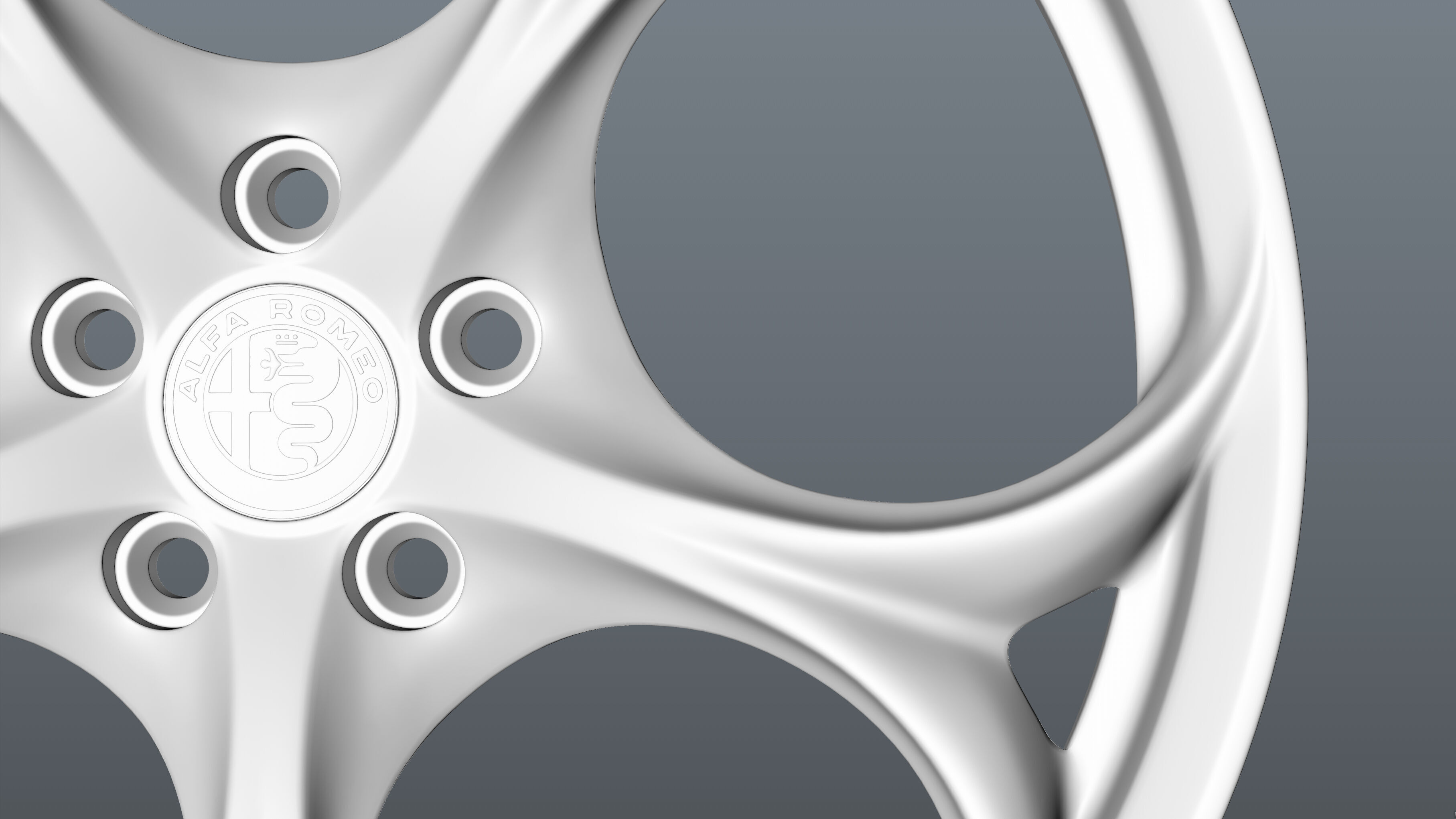 Alfa Romeo Giulia rim Low-poly 3D model_23