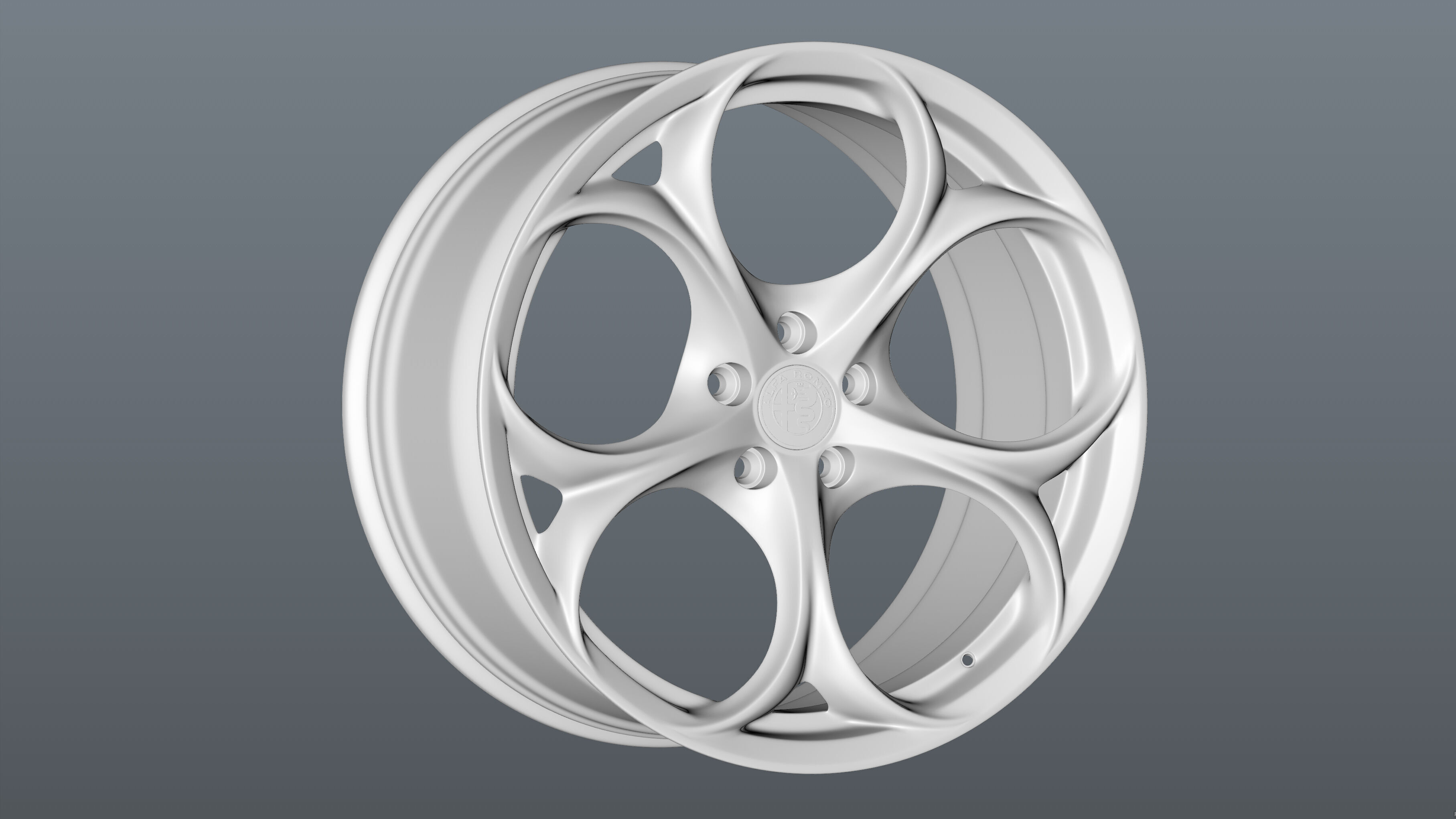 Alfa Romeo Giulia rim Low-poly 3D model_12