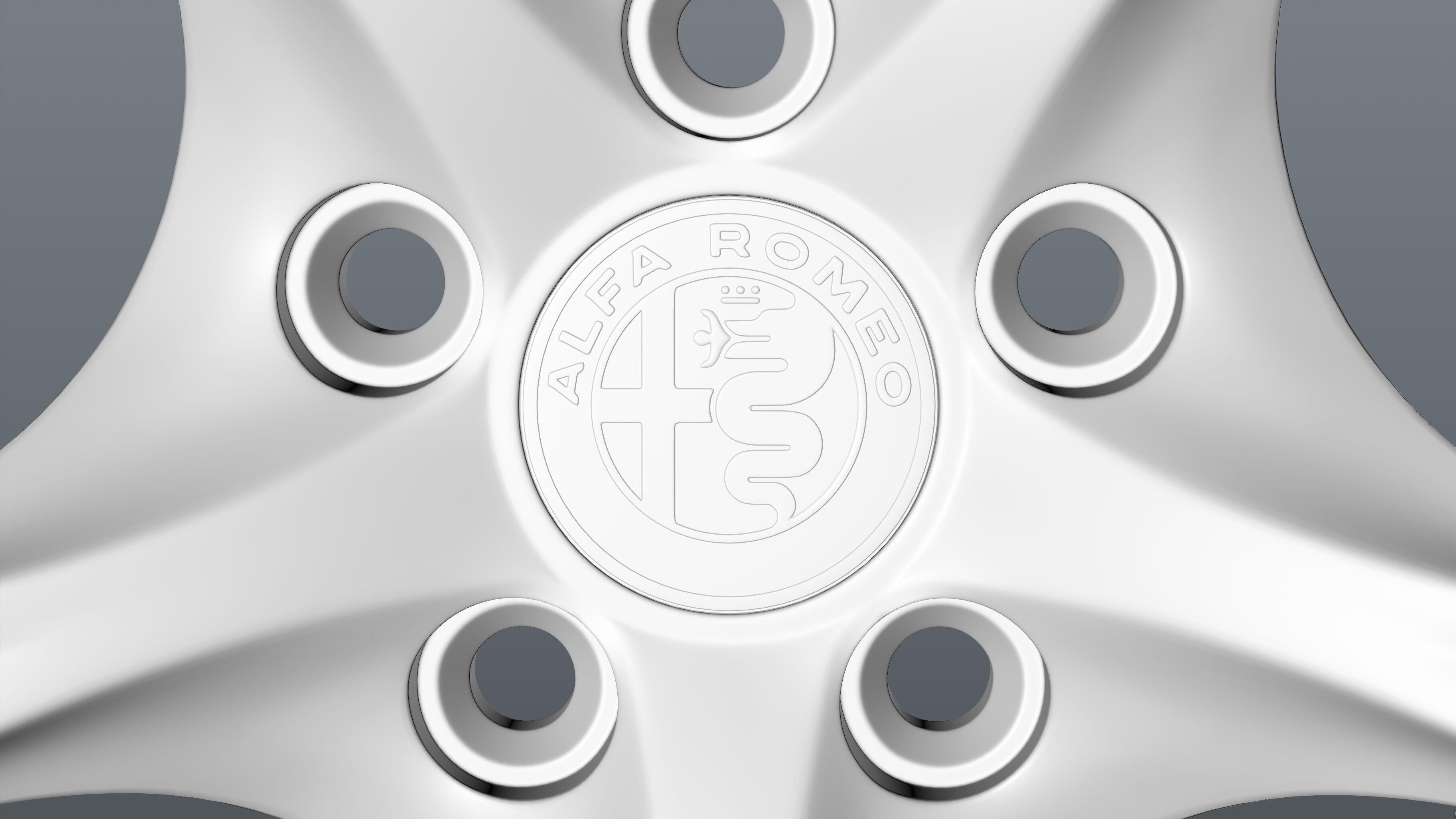 Alfa Romeo Giulia rim Low-poly 3D model_20