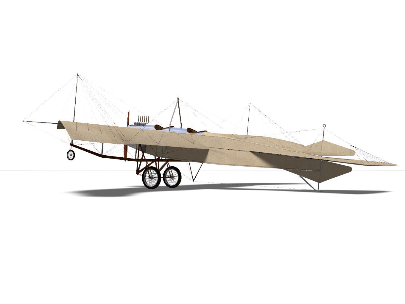 Etrich Taube 3D model_6