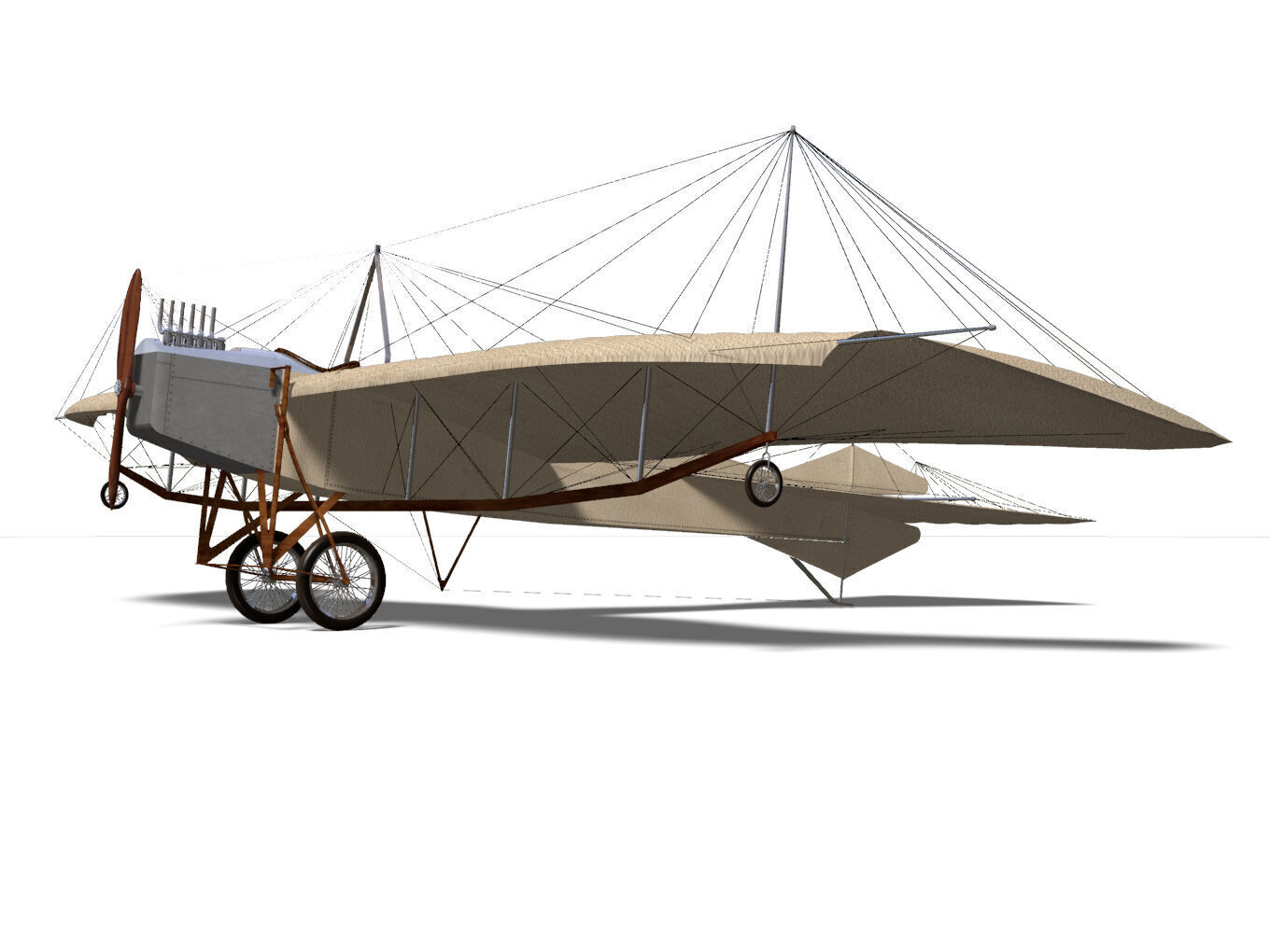 Etrich Taube 3D model_5