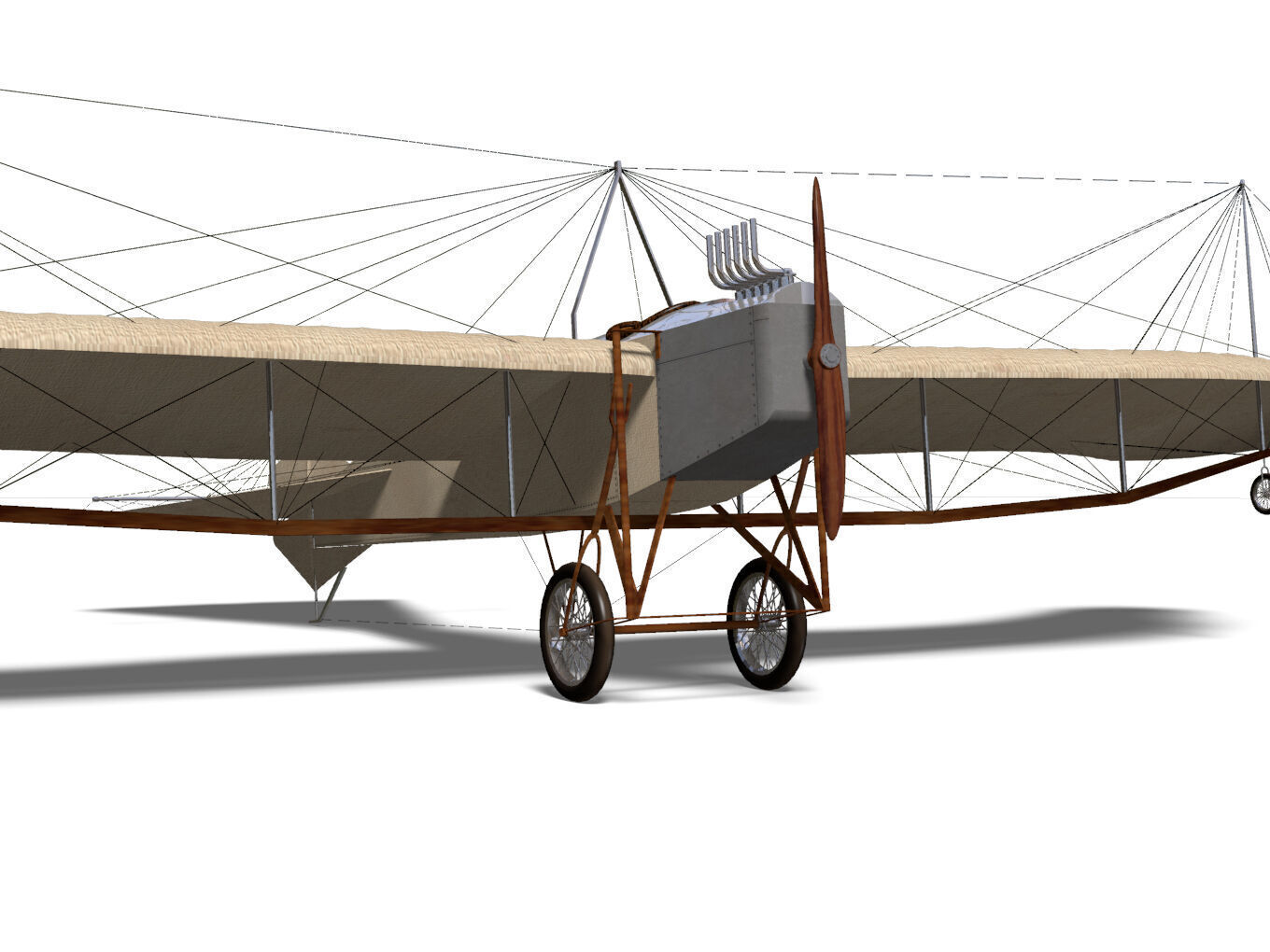 Etrich Taube 3D model_7