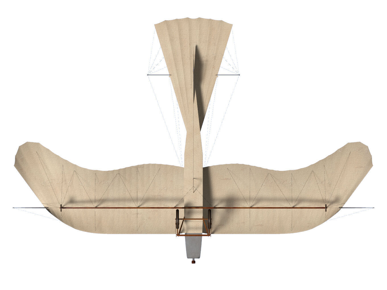 Etrich Taube 3D model_11