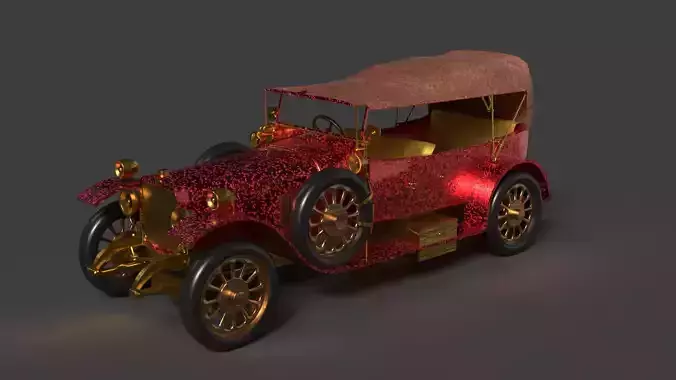 Red vintage car  