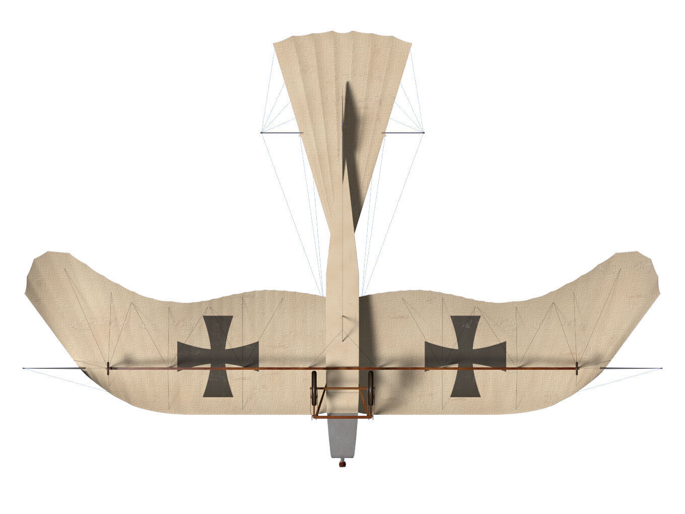 Etrich Taube 3D model_11