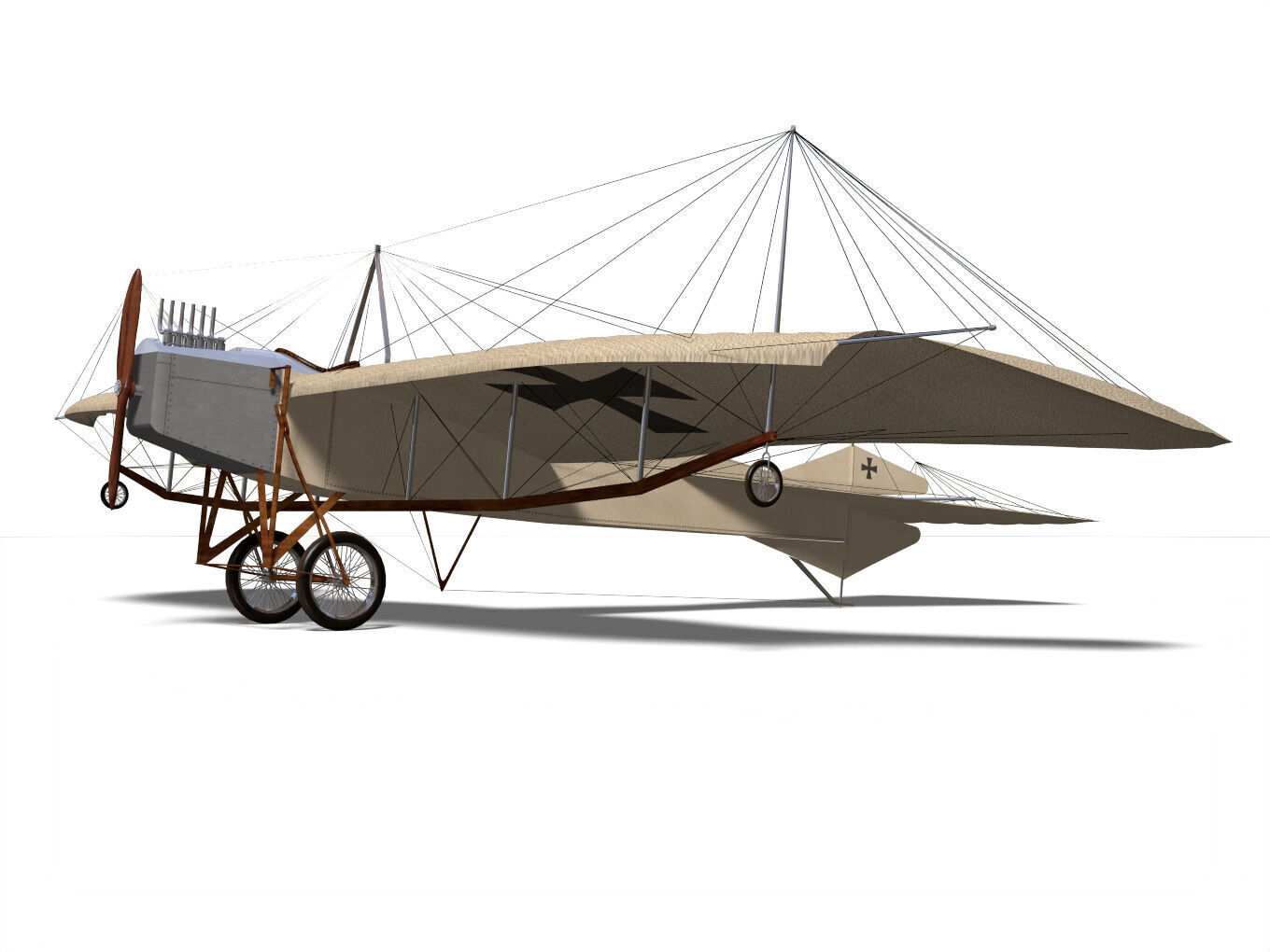 Etrich Taube 3D model_5