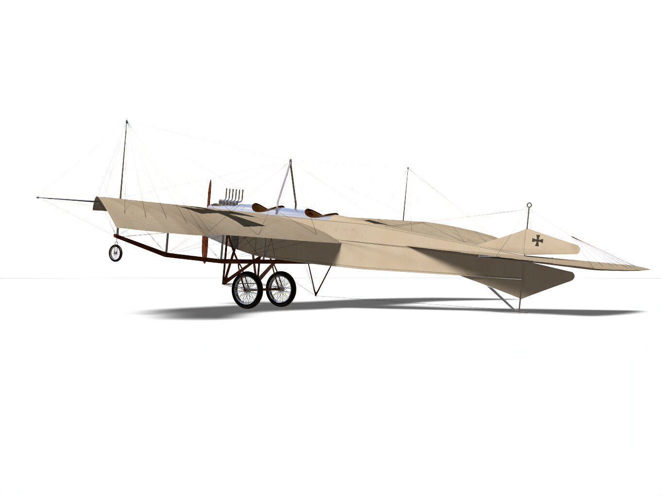 Etrich Taube 3D model_6